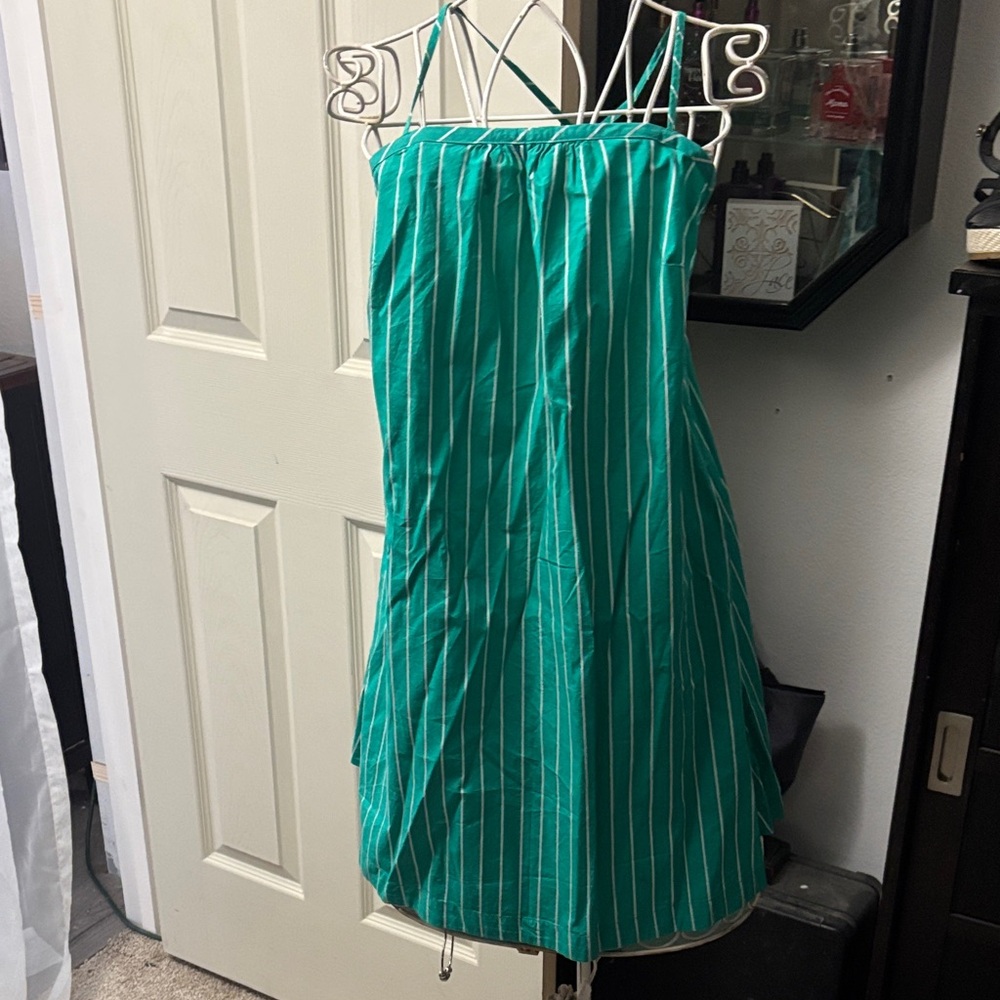 A New Day Green and White Mini Dress